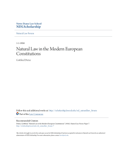 Natural Law in the Modern European Constitutions