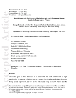 Short Wavelength Enrichment of Polychromatic Light Enhances
