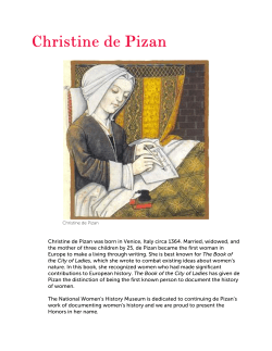Christine de Pizan - National Women`s History Museum