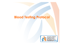 Blood Testing Protocol - European