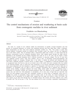 The control mechanisms of erosion and weathering at basin scale
