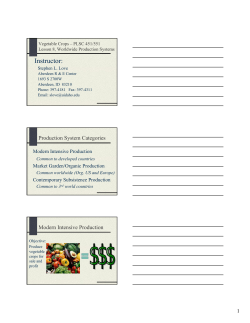 Lecture 8 &ndash; Worldwide Production Systems