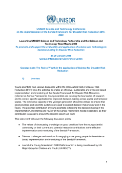 The Role of Youth in the application of Science for