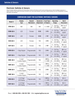 Electronic Switches and Sensors Overview