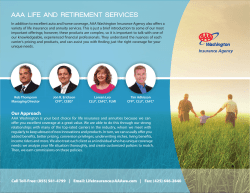 aaa washington insurance agency life and annuity services