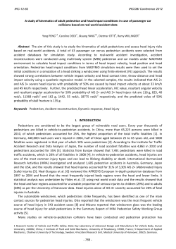 A study of kinematics of adult pedestrian and head impact
