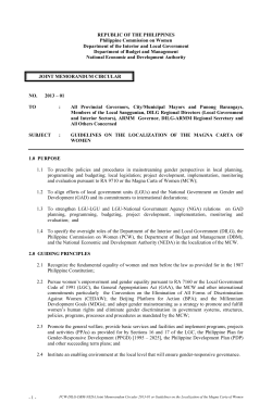 to Guidelines on the Localization of the Magna Carta of