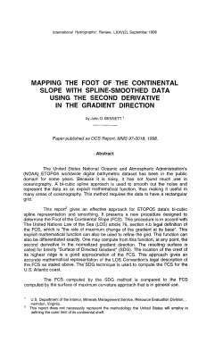mapping the foot of the continental slope with spline