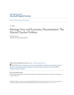 Marriage Vows and Economic Discrimination