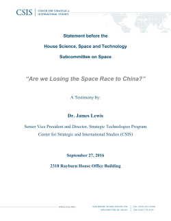 “Are we Losing the Space Race to China?”
