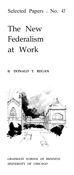 The New Federalism at Work - The University of Chicago Booth