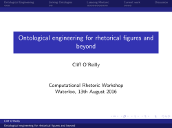 Ontological engineering for rhetorical figures and beyond