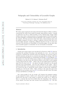 Subgraphs and Colourability of Locatable Graphs