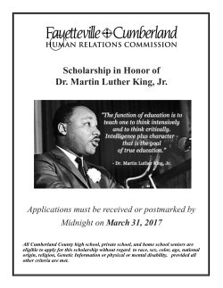 Scholarship in Honor of Dr. Martin Luther King, Jr.