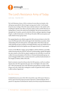 The Lord`s Resistance Army of Today