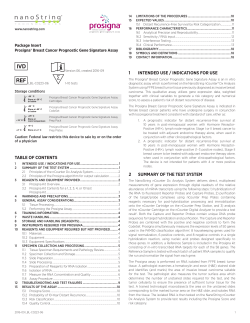 1 INTENDED USE / INDICATIONS FOR USE 2 SUMMARY OF THE