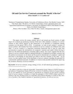 Oil and Gas Service Contracts around the World