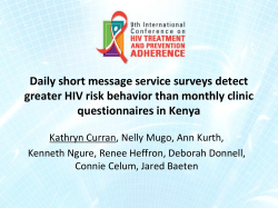 Daily short message service surveys detect greater HIV risk