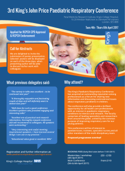 3rd King`s John Price Paediatric Respiratory Conference