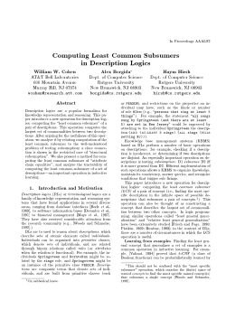Computing Least Common Subsumers in Description Logics