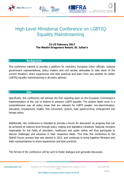 High Level Ministerial Conference on LGBTIQ Equality