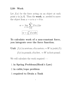 L39&ndash; Work Let f(x)