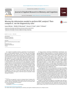 Missing the information needed to perform ROC