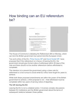 How binding can an EU referendum be?