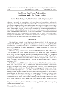 Caribbean Dry Forest Networking: An Opportunity for