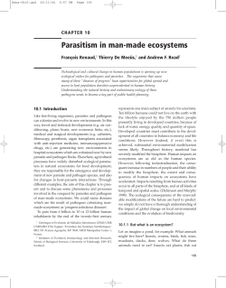 Parasitism in man-made ecosystems