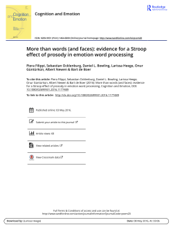More than words (and faces): evidence for a Stroop effect of prosody