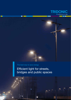 The best way to save energy Efficient light for streets