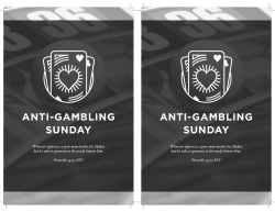 anti-gambling sunday anti-gambling sunday