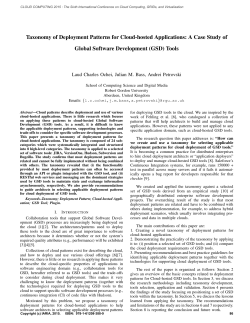 Taxonomy of Deployment Patterns for Cloud-hosted