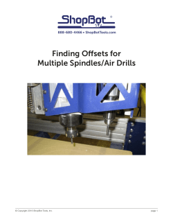 Finding Offsets for Multiple Spindles/Air Drills