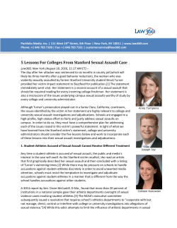 5 Lessons For Colleges From Stanford Sexual Assault