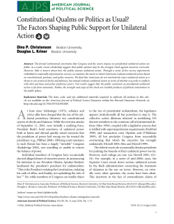 The Factors Shaping Public Support for Unilateral Action