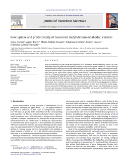 Root uptake and phytotoxicity of nanosized molybdenum