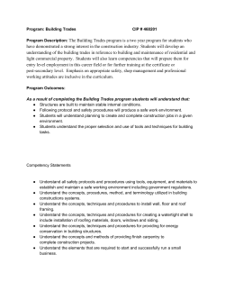 Building Trades Program Outcomes