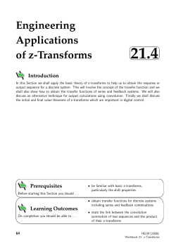Engineering Applications of z
