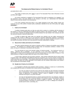 Conflict of Interest Policy