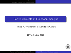 Part I: Elements of Functional Analysis