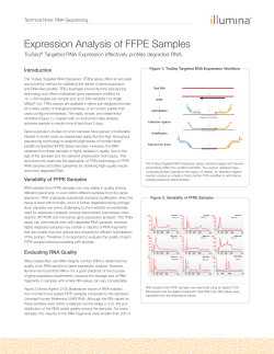 Expression Analysis of FFPE Samples