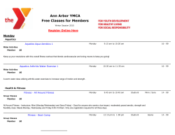 Ann Arbor YMCA Free Classes for Members