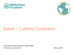 Export ~ Customs Compliance