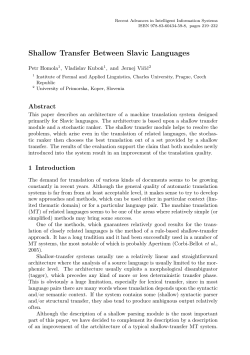 Shallow Transfer Between Slavic Languages