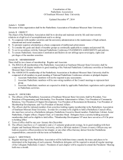 Panhellenic Terminology - Southeast Missouri State University