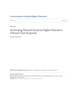 An Exciting Moment for Jesuit Higher Education - e