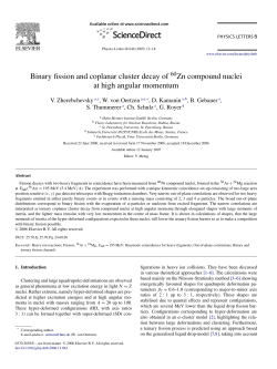 Binary fission and coplanar cluster decay of Zn compound