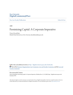 Feminizing Capital: A Corporate Imperative
